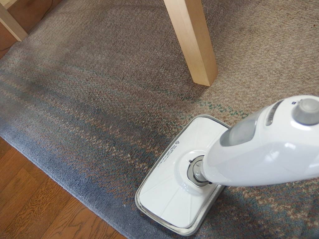 難物の食卓下の絨毯の掃除